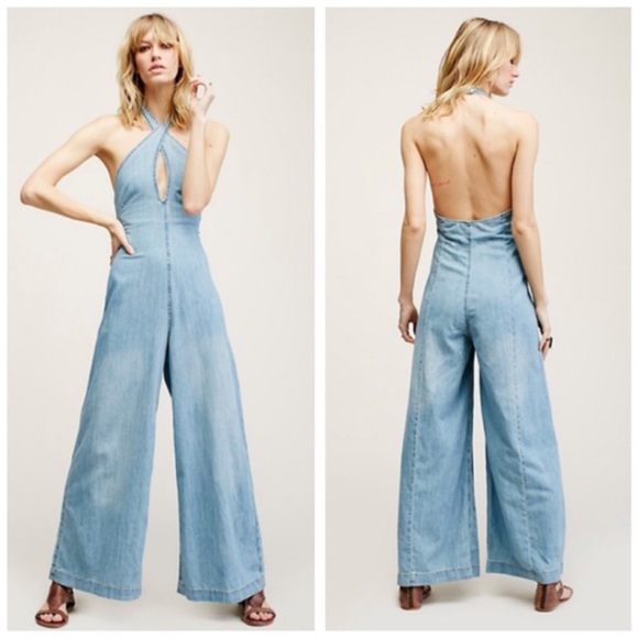 Free People Pants - Sexy Free People Denim Jumpsuit Size 2